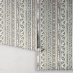 Ribbon Wallpaper - Palace Grove Collection - M&K Studio - Roll - Colorway: Duck Egg