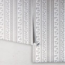 Ribbon Wallpaper - Palace Grove Collection - M&K Studio - Roll - Colorway: Ivory