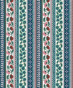 Ribbon Wallpaper - Palace Grove Collection - M&K Studio - Swatch - Colorway: Ruby