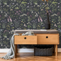 Wallpaper Republic - Floral Emporium Collection - Wild Meadow - Charcoal - Insitu