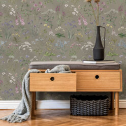 Wallpaper Republic - Floral Emporium Collection - Wild Meadow - French Grey - Insitu