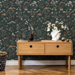 Wallpaper Republic - Floral Emporium Collection - Meadows Antique - Antique Green - Insitu