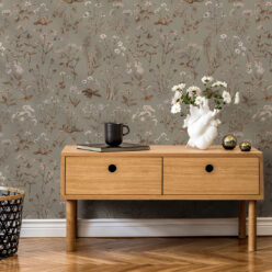 Wallpaper Republic - Floral Emporium Collection - Meadows Antique - French Grey - Insitu