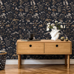 Wallpaper Republic - Floral Emporium Collection - Meadows Antique - Navy - Insitu