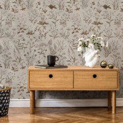Wallpaper Republic - Floral Emporium Collection - Meadows Antique - Stone - Insitu
