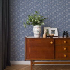 Meadow Dreams Wallpaper - Wallpaper Republic - Colorway: Blue Grey - Insitu