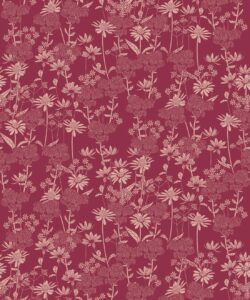 London Street Flowers Wallpaper - Wallpaper Republic - Colorway: Burgundy - Swatch