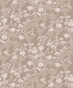 London Street Flowers Wallpaper - Wallpaper Republic - Colorway: Earth - Swatch