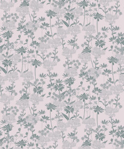 London Street Flowers Wallpaper - Wallpaper Republic - Colorway: Moss - Swatch