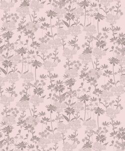 London Street Flowers Wallpaper - Wallpaper Republic - Colorway: Muted Pink - Swatch