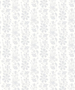 In The Bloom Collection - Wallpaper Republic - Corsage Wallpaper - Colorway: Grey - Swatch