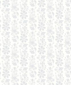 In The Bloom Collection - Wallpaper Republic - Corsage Wallpaper - Colorway: Grey - Swatch