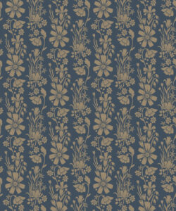 In The Bloom Collection - Wallpaper Republic - Corsage Wallpaper - Colorway: Midnight - Swatch