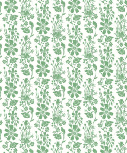 In The Bloom Collection - Wallpaper Republic - Corsage Wallpaper - Colorway: Pear Green - Swatch
