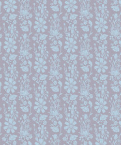 In The Bloom Collection - Wallpaper Republic - Corsage Wallpaper - Colorway: Sky - Swatch