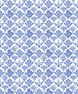 In The Bloom Collection - Wallpaper Republic - Corsage Wallpaper - Colorway: Blue - Swatch