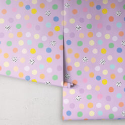 Happy Confetti Wallpaper • Lavender • Rolls