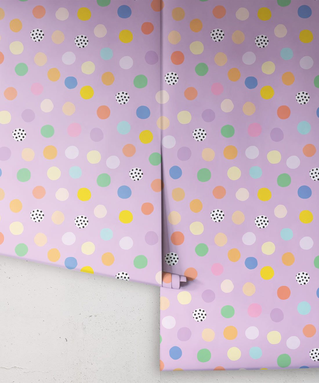 Happy Confetti Wallpaper • Lavender • Rolls