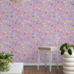 Happy Confetti Wallpaper • Lavender • Insitu