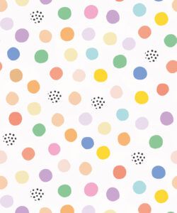 Happy Confetti Wallpaper • White • Swatch