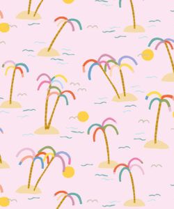 Happy Like A Holiday Wallpaper • Pink • Swatch