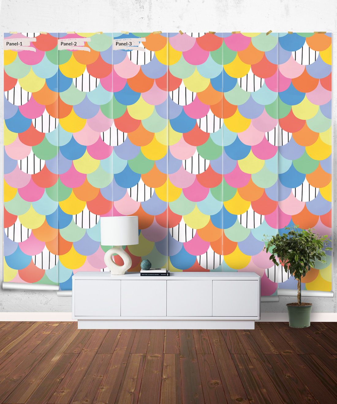 Happy Scales Mural • Bright Lines • Panels