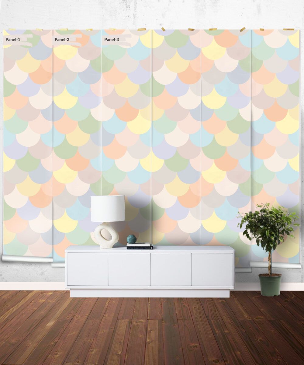 Happy Scales Mural • Animal Scales Wallpaper • Milton & King USA