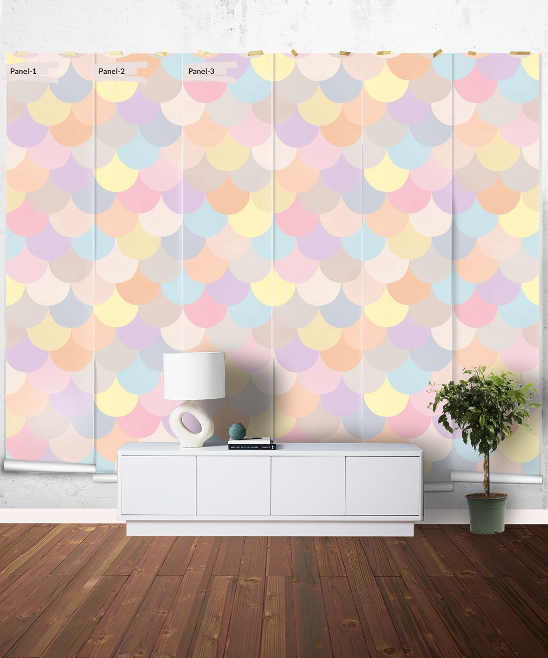 Happy Scales Mural • Pastel • Panels