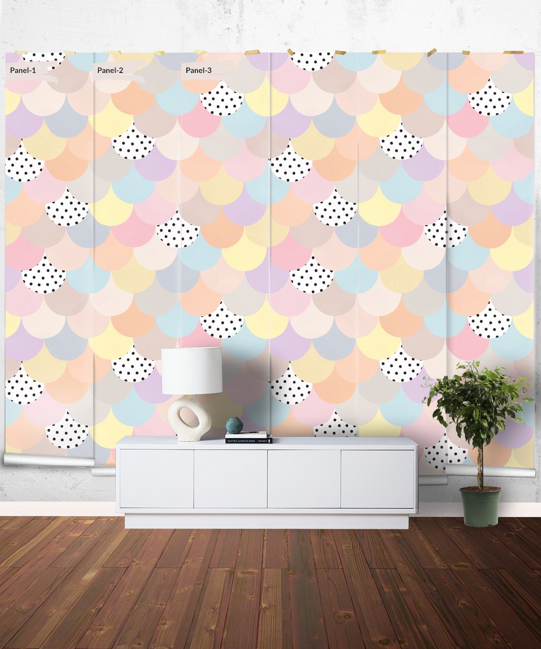 Happy Scales Mural • Pastel Spot • Panels
