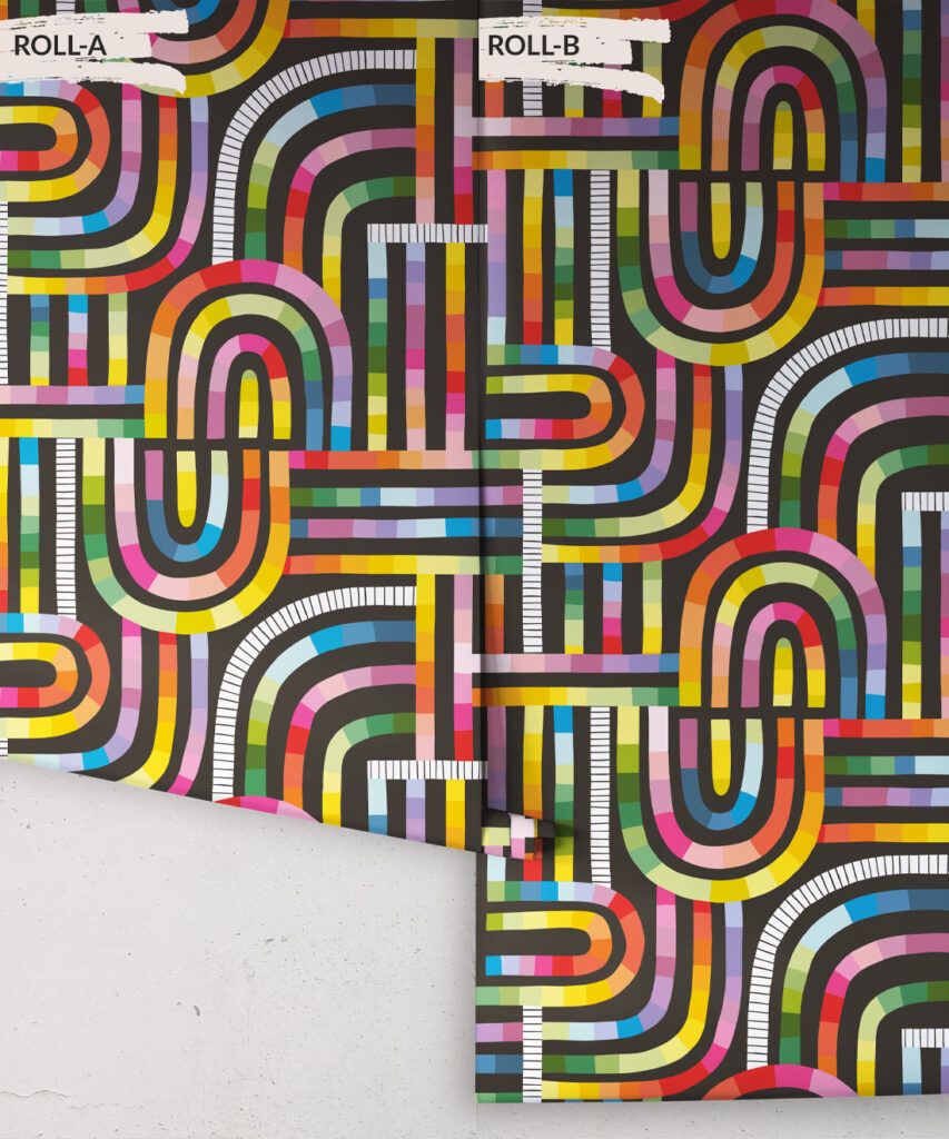 Maze Wallpaper • Arches & Rainbows • Milton & King USA