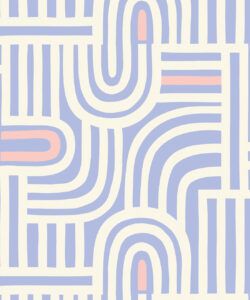 Maze Time Wallpaper • Cornflower Blue • Swatch