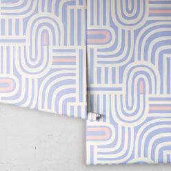 Maze Time Wallpaper • Cornflower Blue • Rolls