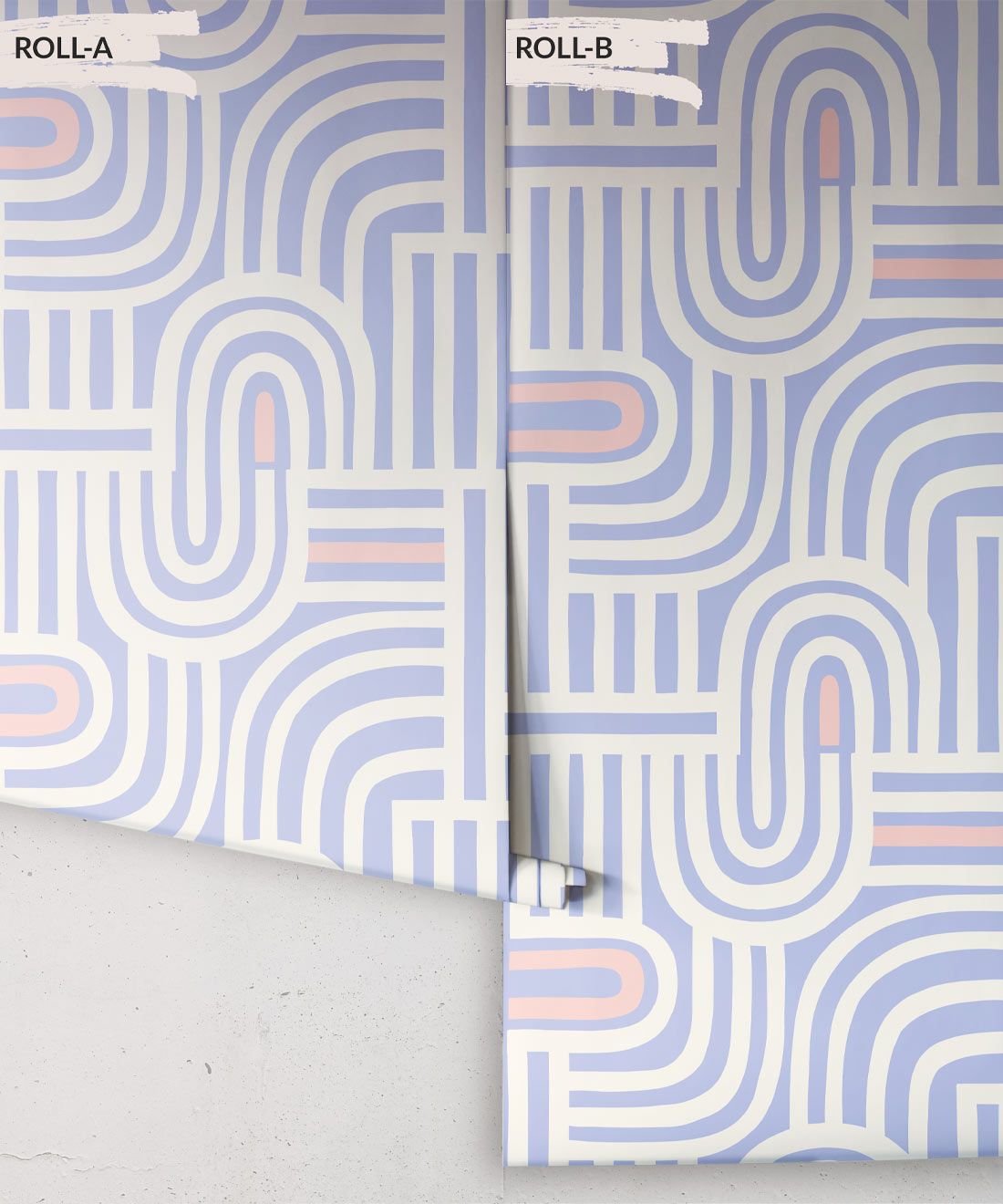 Maze Time Wallpaper • Cornflower Blue • Rolls