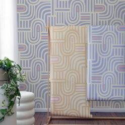Maze Time Wallpaper • Cornflower Blue • Insitu