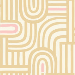 Maze Time Wallpaper • Cream • Swatch