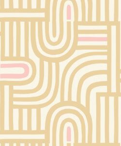 Maze Time Wallpaper • Cream • Swatch
