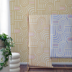 Maze Time Wallpaper • Cream • Insitu