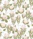 Protea Party Wallpaper • Pastel White • Swatch
