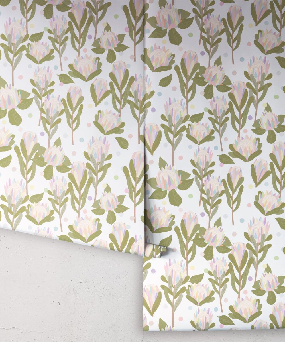Protea Party Wallpaper • Playful Florals • Milton & King USA