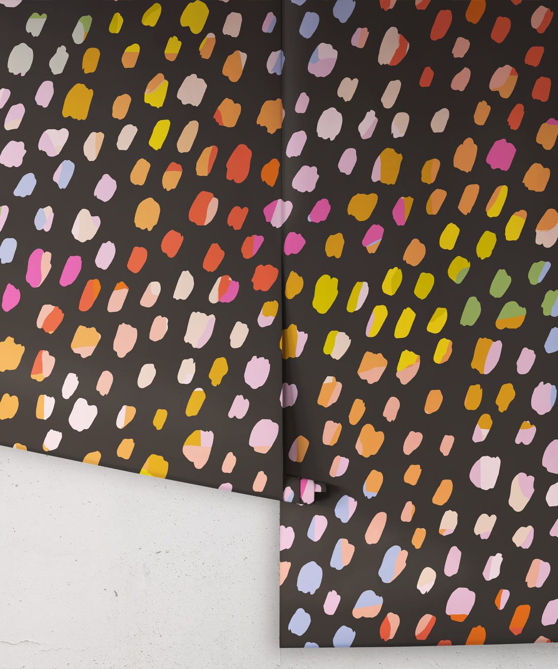 Rainbow Cheetah Wallpaper • Black • Rolls