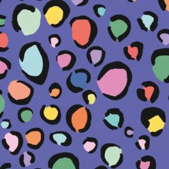 Rainbow Leopard Wallpaper • Periwinkle • Swatch
