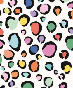 Rainbow Leopard Wallpaper • White • Swatch