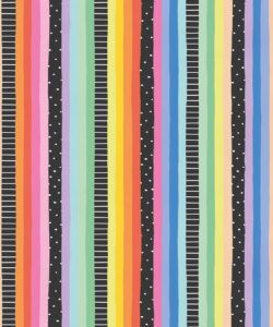 Rainbow Wall Mural • Bright Black • Swatch