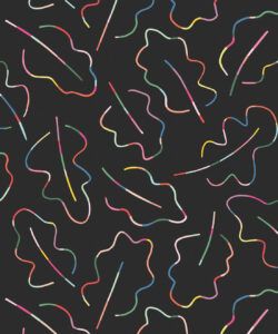 Spring Leaves Wallpaper • Black • Swatch