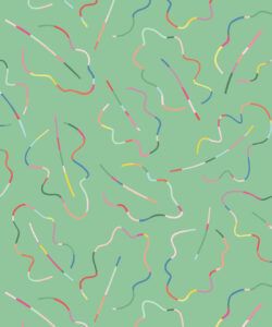 Spring Leaves Wallpaper • Green • Swatch