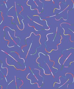 Spring Leaves Wallpaper • Periwinkle • Swatch