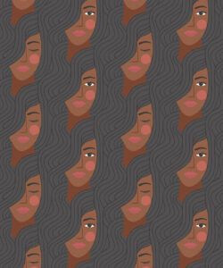 Stronger Together Wallpaper • Charcoal • Swatch