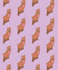Stronger Together Wallpaper • Lilac • Swatch