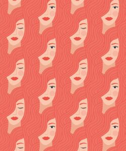 Stronger Together Wallpaper • Red • Swatch