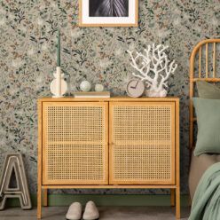 Bespoke Cranes Wallpaper • Oatmeal • Insitu